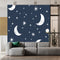 Blue Wallpaper With Moon And Stars