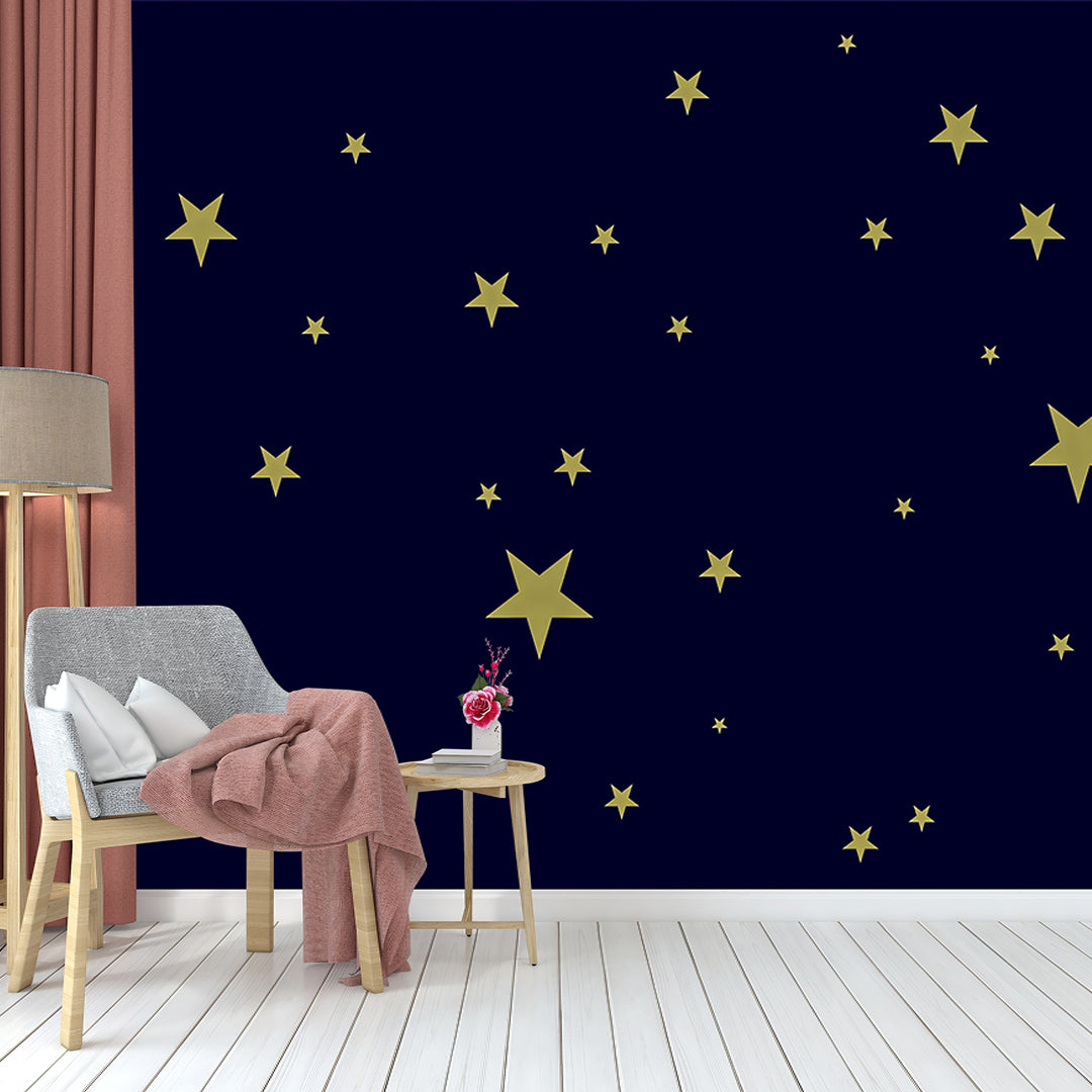 Space Yellow Stars Wallpaper