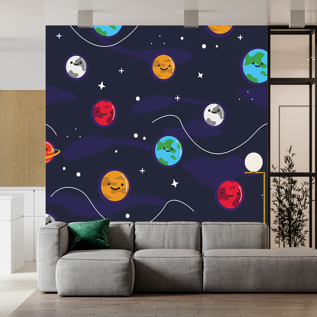 Cute Colorful Smilie Moon