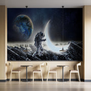 Astronaults Spaceship Moon Wallpaper