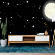 Falling Snow With Shine Glitter On Wallpaper