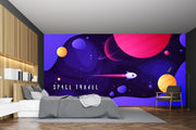 Rocket In The Space Wallpaper Bright