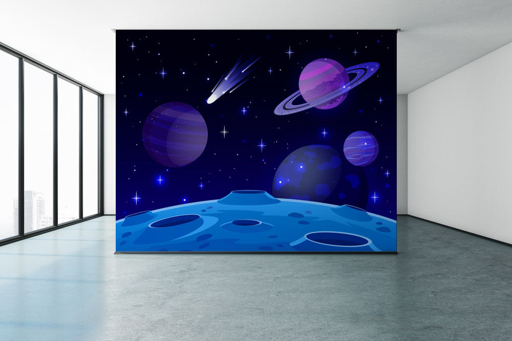 Earth And Planets Wallpaper