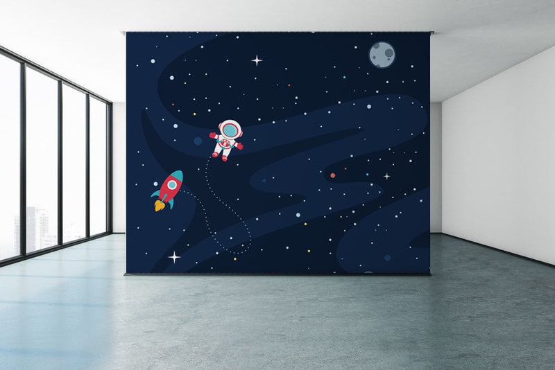Kid Astronaut Space Wallpaper