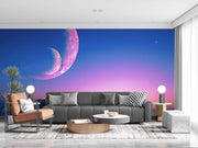 Planet In Pink Sky Customize Wallpaper