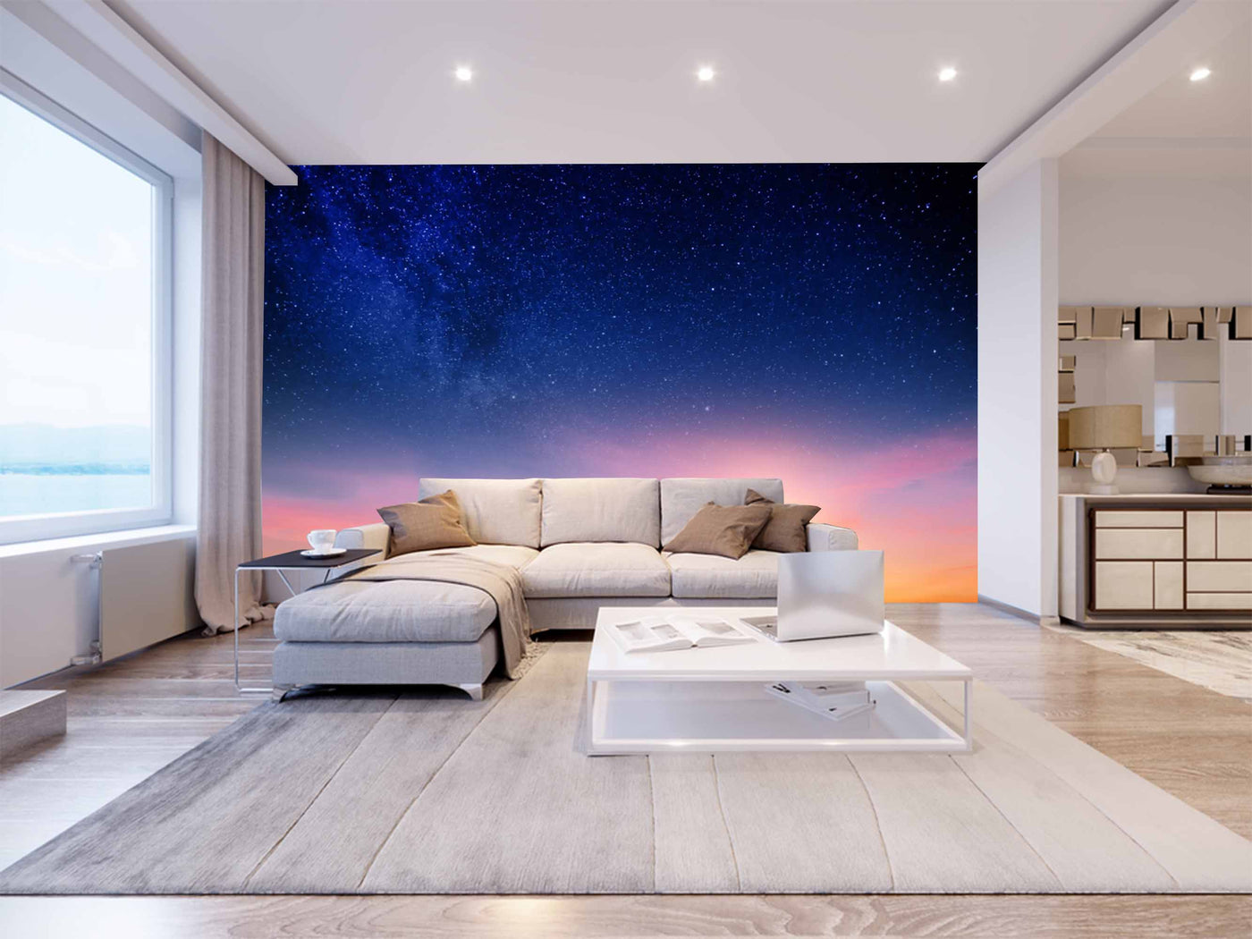 Stars In Blue Sky Customize Wallpaper