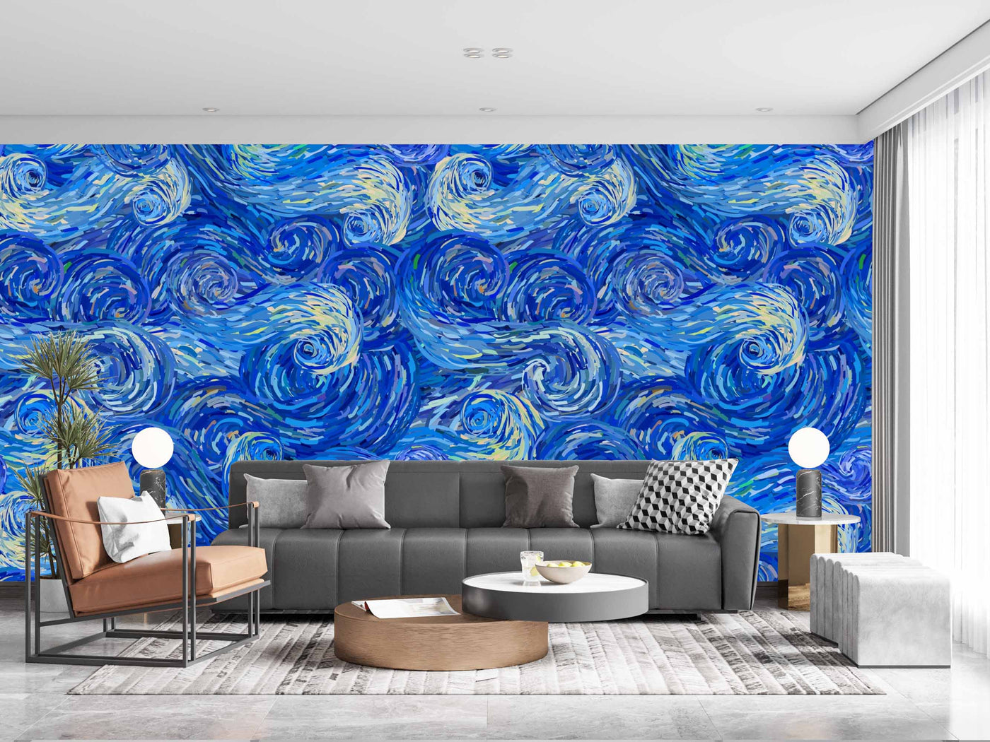 Oil Painting Blue Art Wallpaper