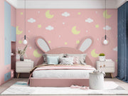 Moon And Clouds Art Customize Wallpaper