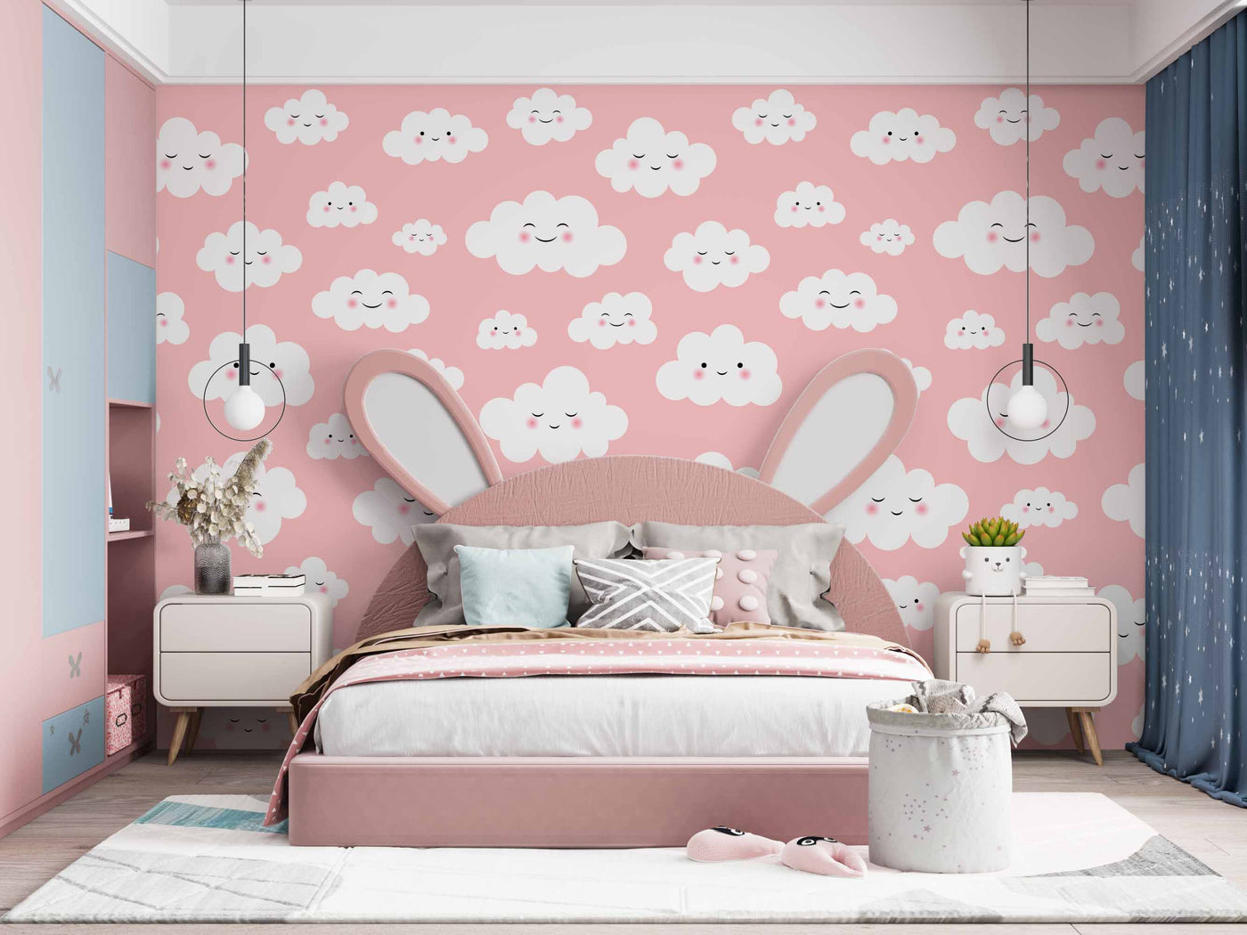 Beautiful Smily Clouds Customize Wallpaper