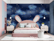 Stars In Cloudy Sky Customize Wallpaper