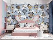 Gray And Golden Air Baloon In Sky Customize Wallpaper