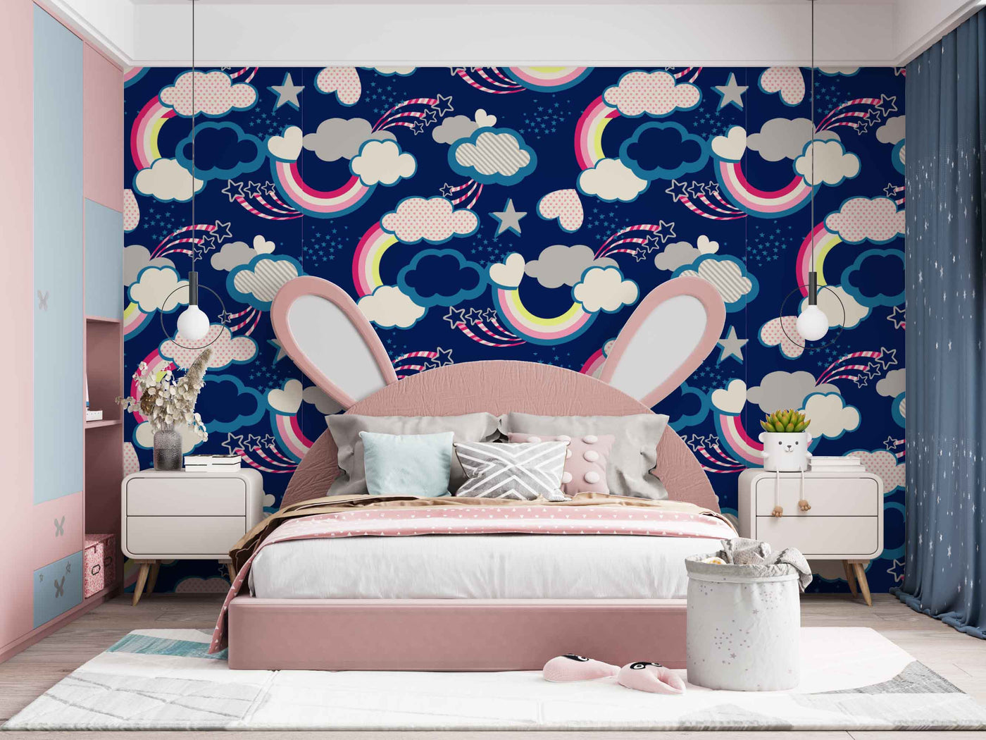 Colourful Rainbow Art In Sky Customize Wallpaper