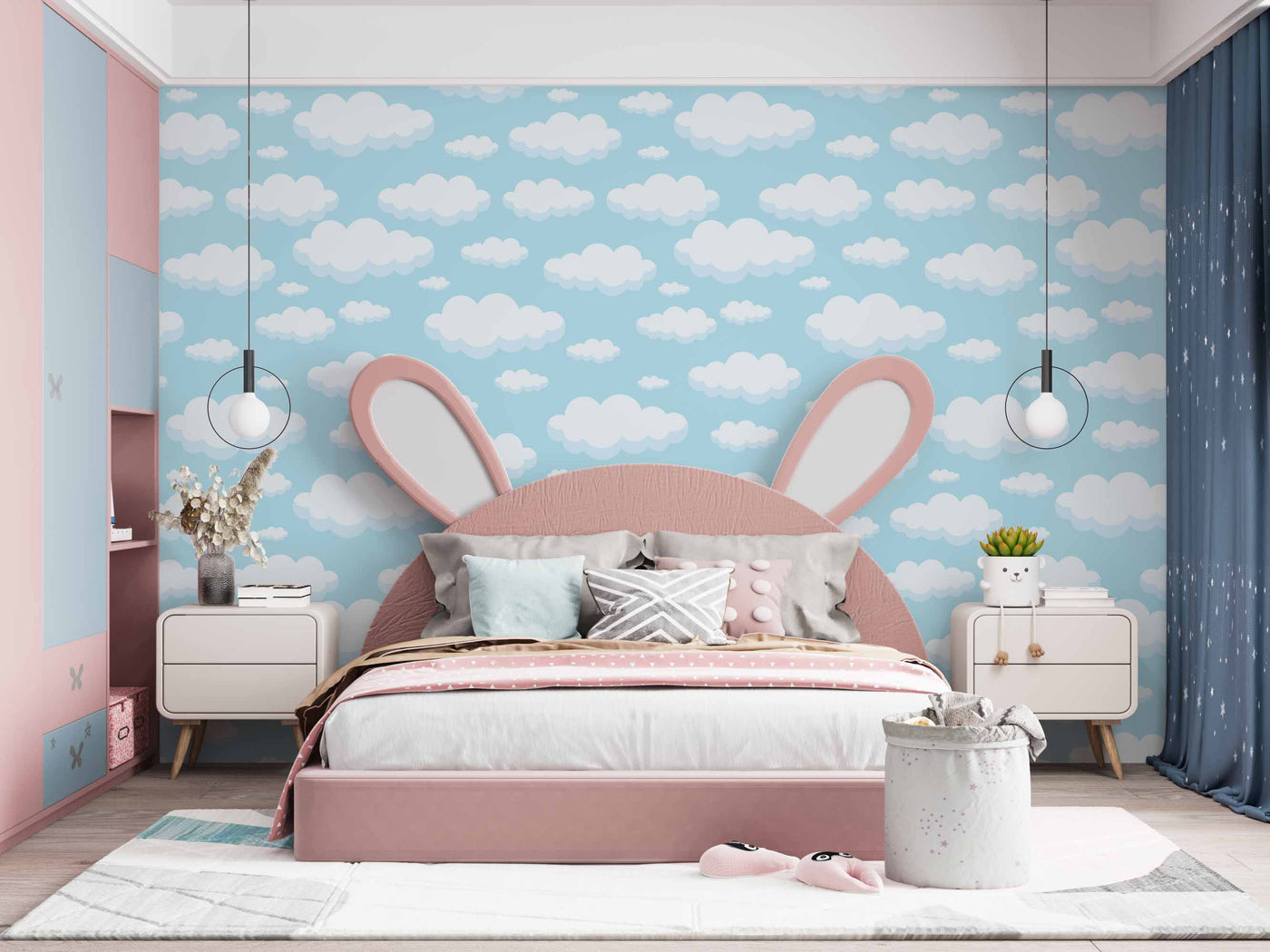 White Clouds In Sky Customize Wallpaper