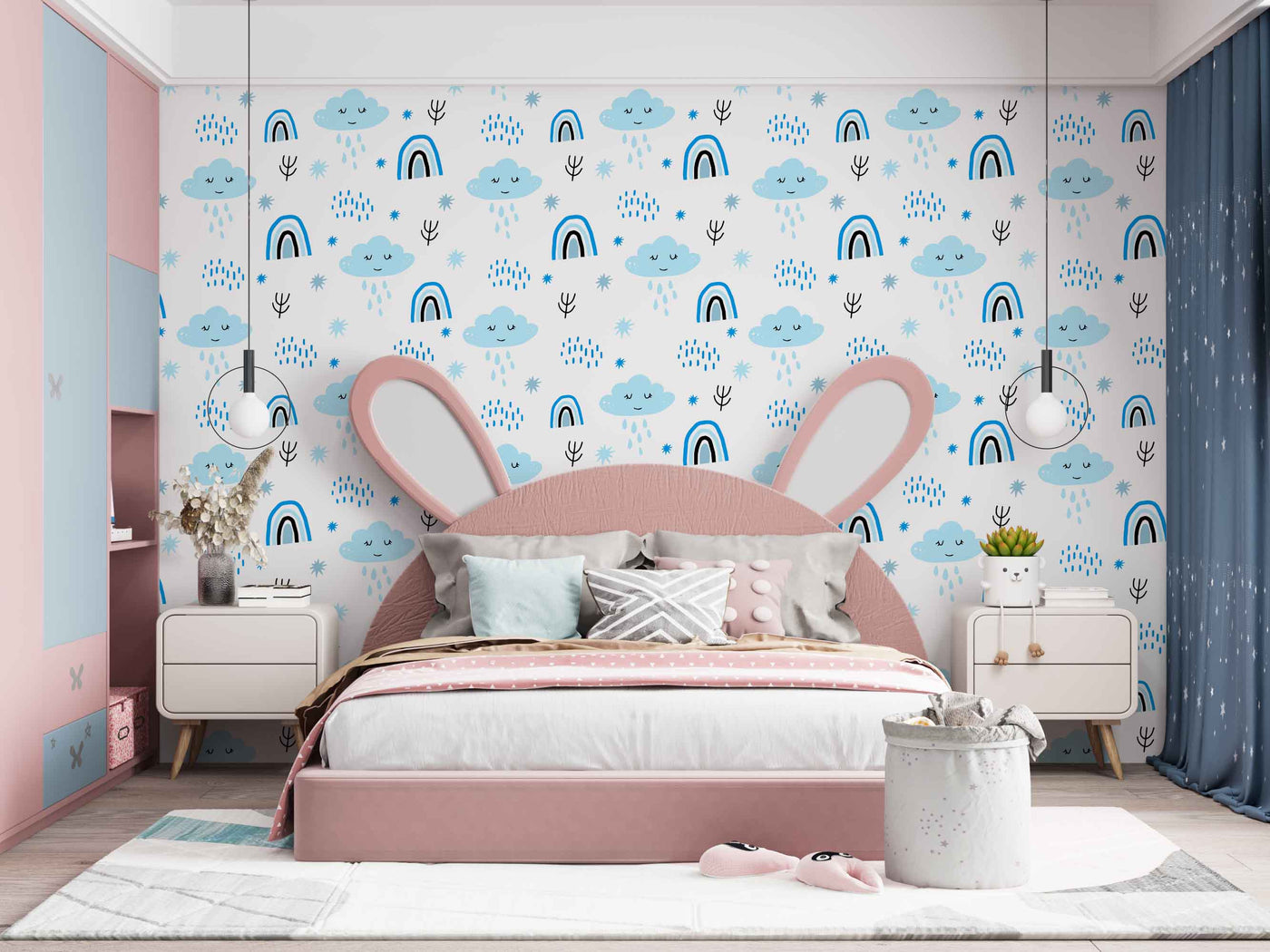Blue Shaded Sky Art Customize Wallpaper