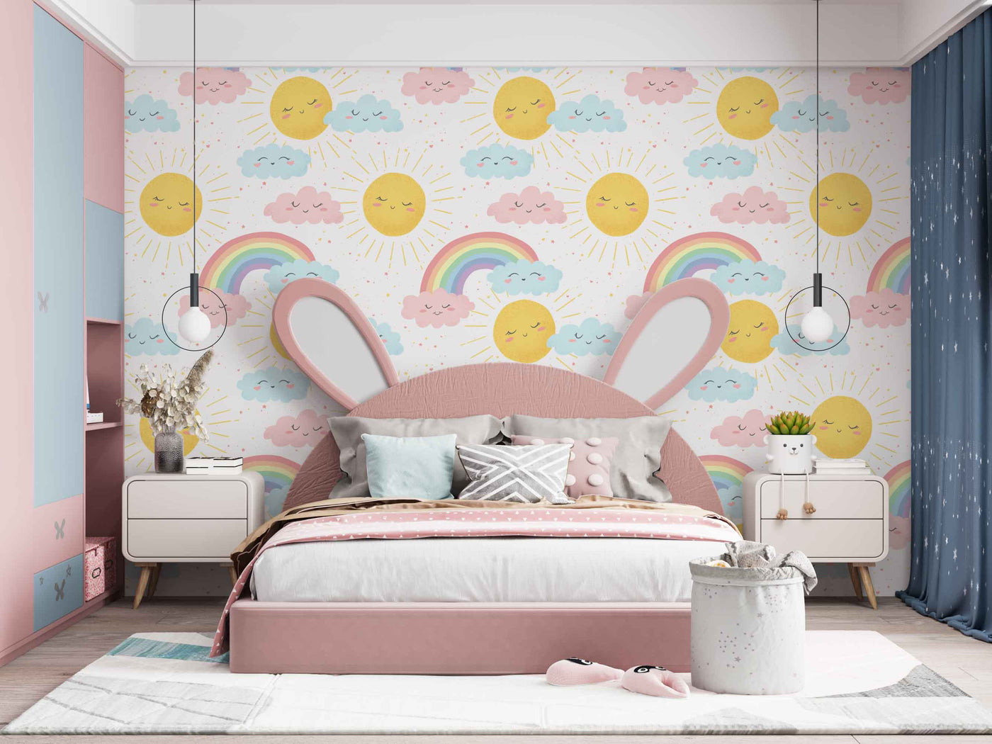 Rainbow With Yellow Sun Customize Wallpaper