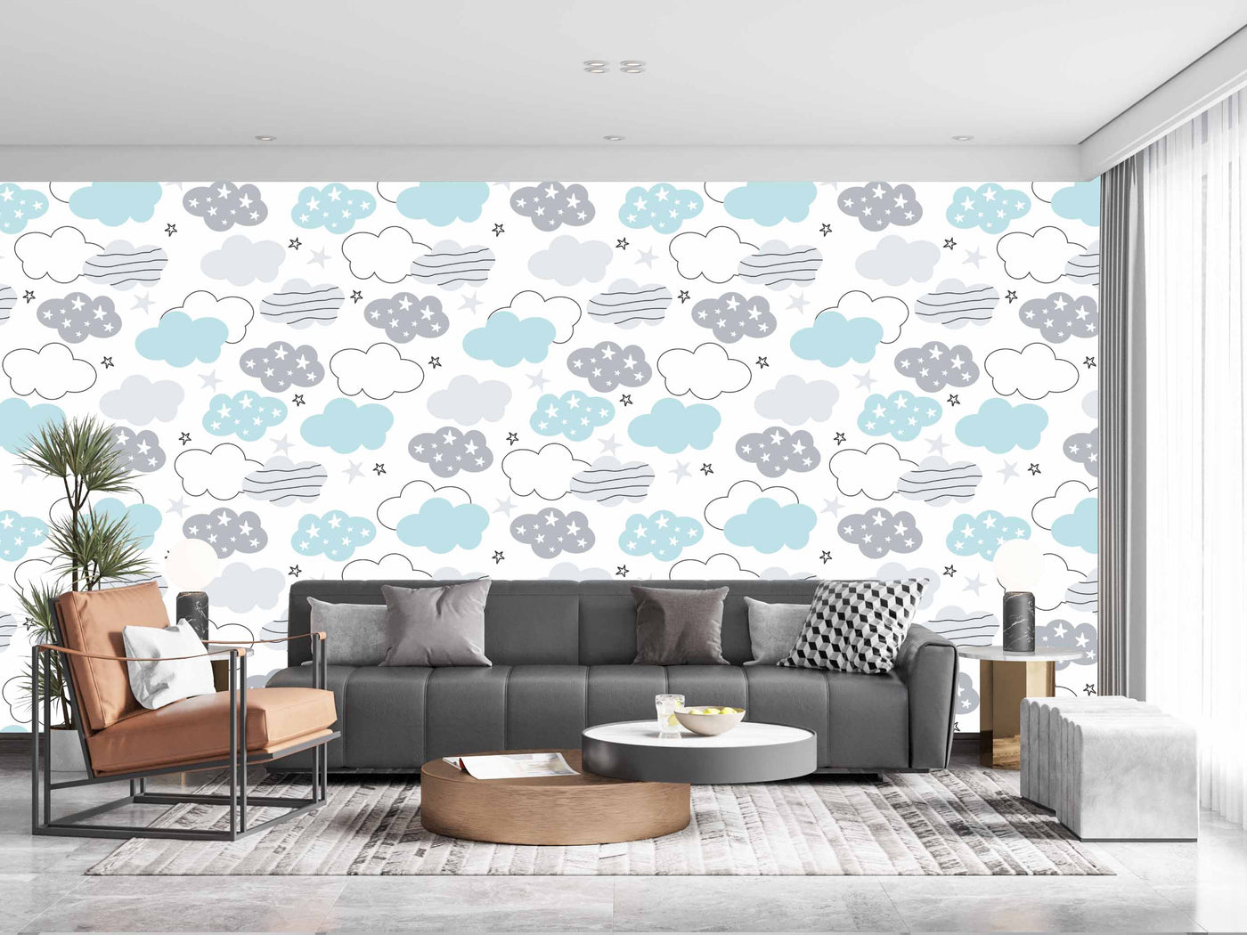 Clouds Sketch Art Customize Wallpaper