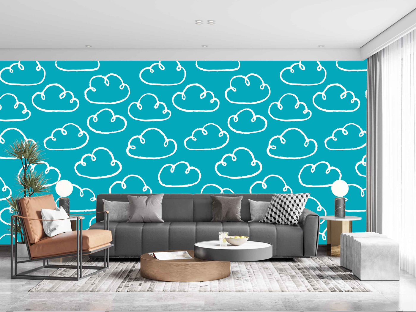 Clouds Pencil Art Customize Wallpaper