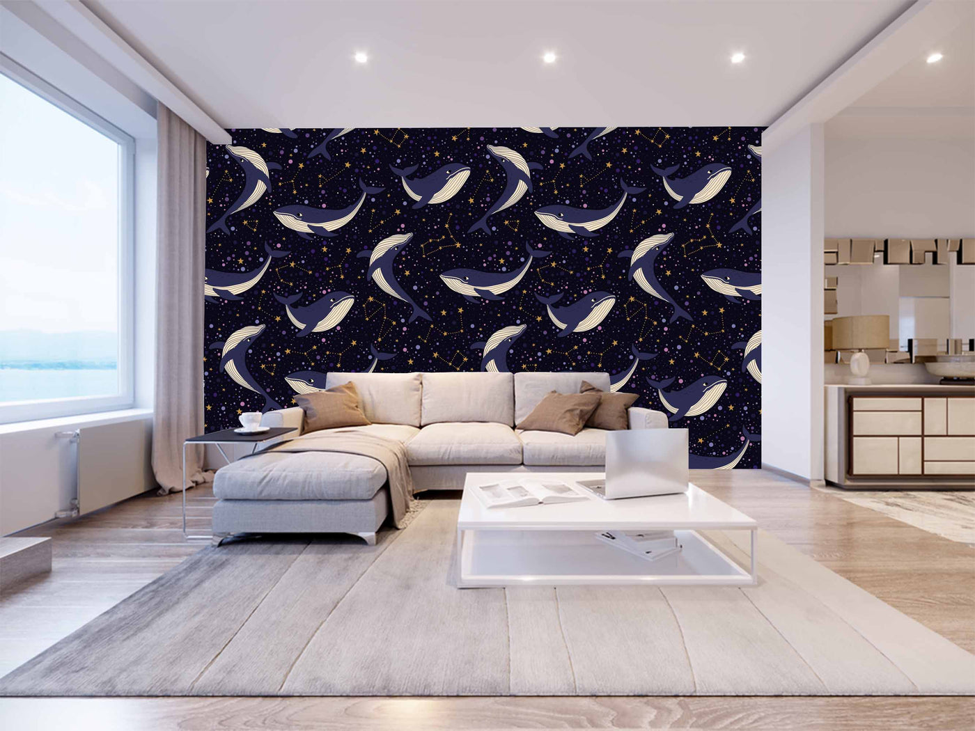 Whale In Star Sky Customize Wallpaper