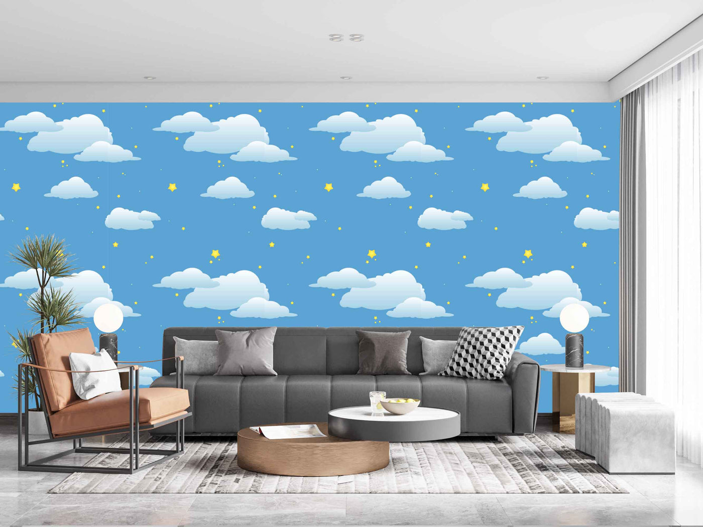 Clouds And Star Customize Wallpaper