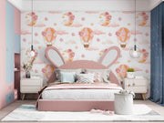 Cute Pink Baloon Wallpaper for Kids