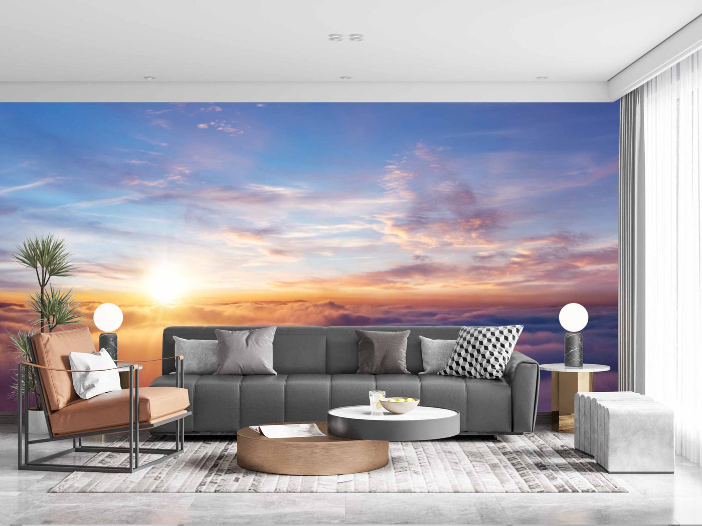 Beautiful Sunset In Sky Customize Wallpaper