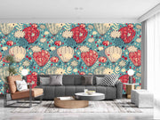 Red And White Baloon Art Customize Wallpaper