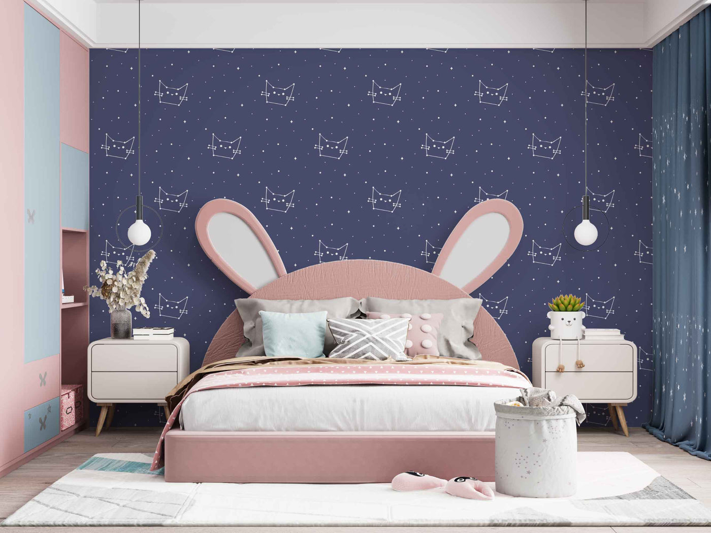 Kitty Face Art Customize Wallpaper