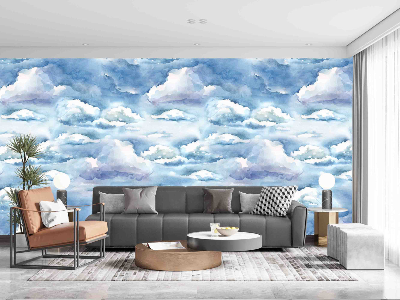 Faded Cloudy Sky Customize Wallpaper