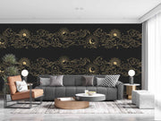 Black Golden Sketch Art Customize Wallpaper