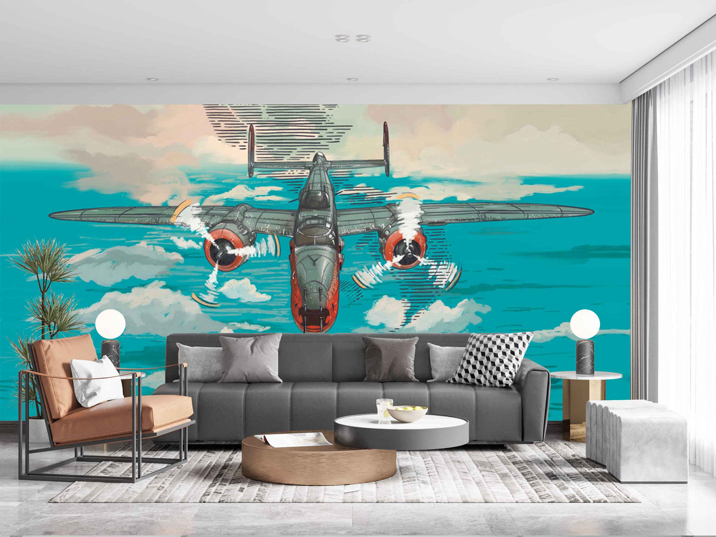 Aeroplane Sketch Customize Wallpaper