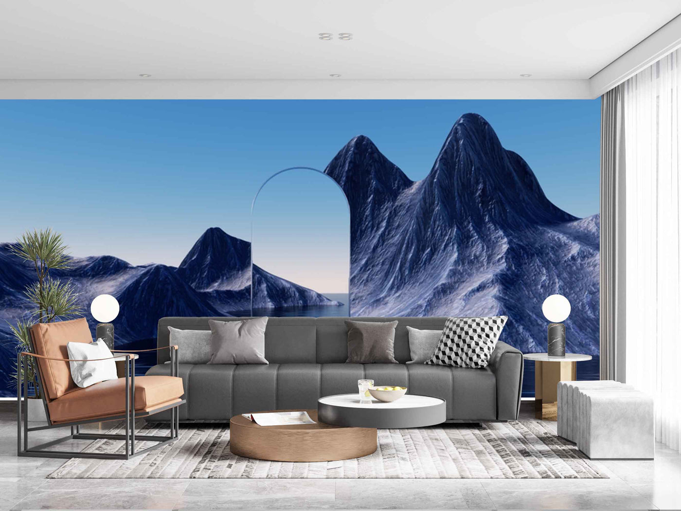 Purple Shaded Mountains Customize Wallpaper
