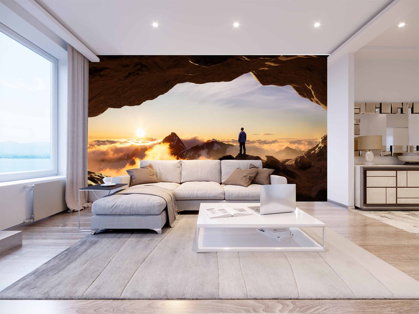 Man Standing On Mountain Customize Wallpaper