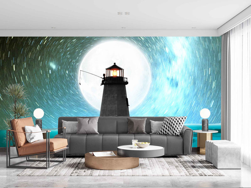 Lighthouse In The Ocean Customize Wallpaper – Myindianthings