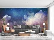 Stars In Colourful Cloudy Sky Customize Wallpaper