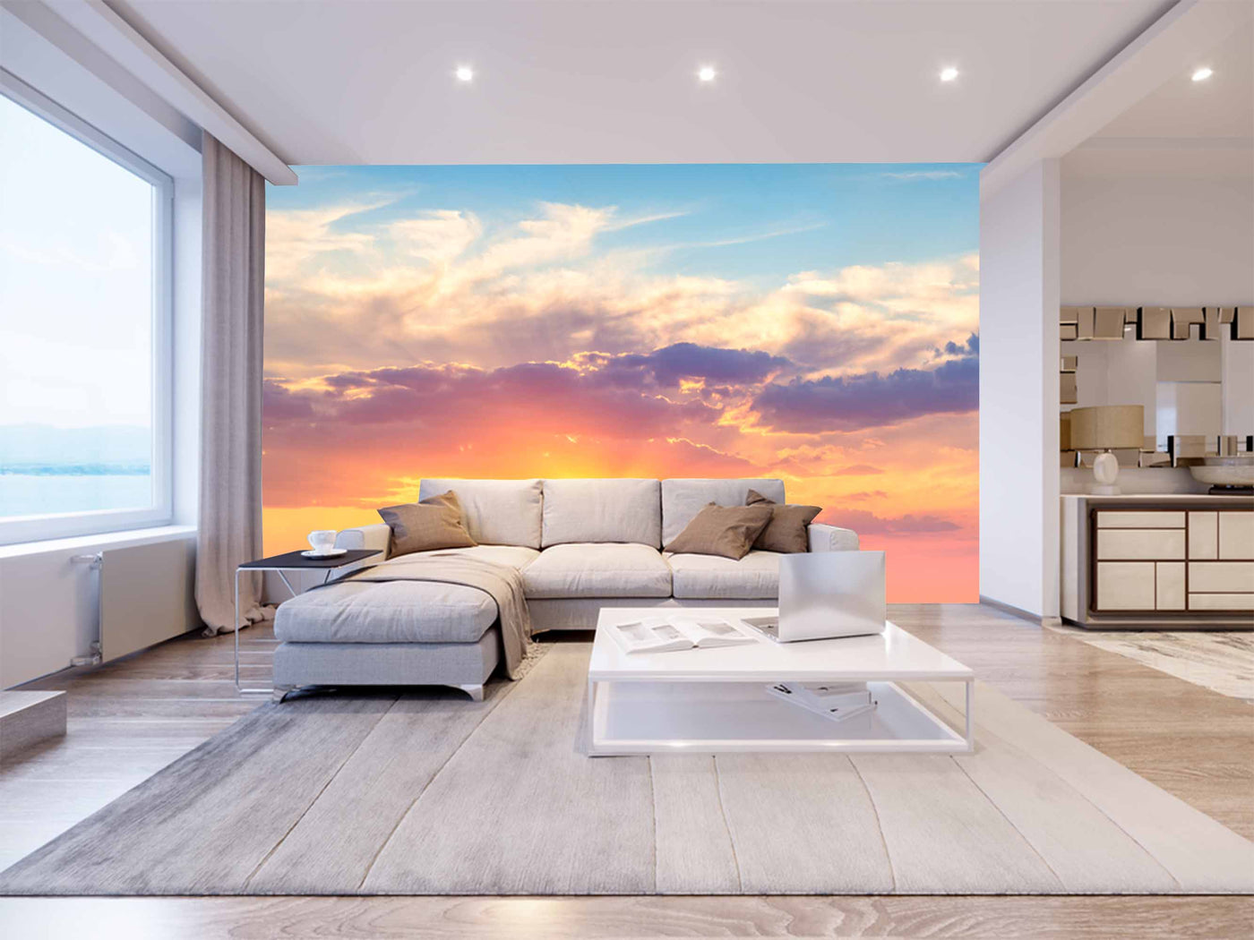 Beautiful Orange Shaded Sky Customize Wallpaper