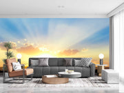 Beautiful Sun Rays In Sky Customize Wallpaper