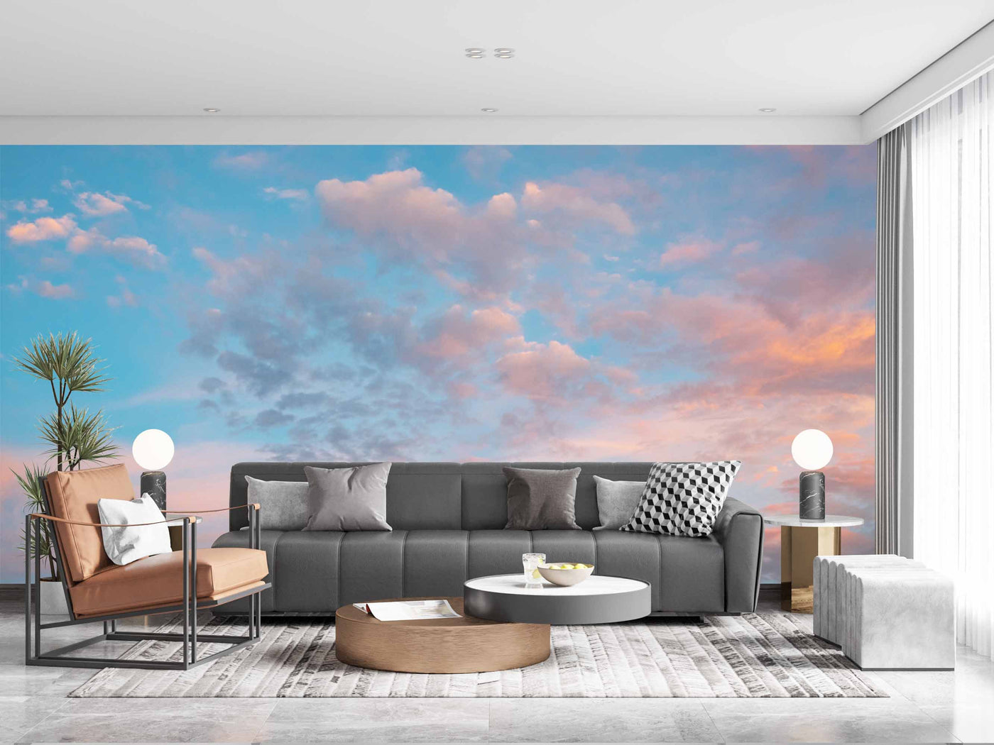 Beautiful Sky With Faded Clouds Customize Wallpaper