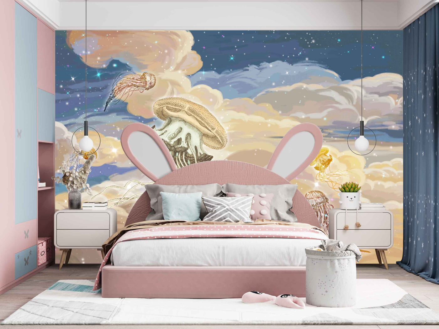 Jellyfish In Open Sky Customize Wallpaper