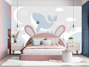 Blue Whale Sketch Customize Wallpaper
