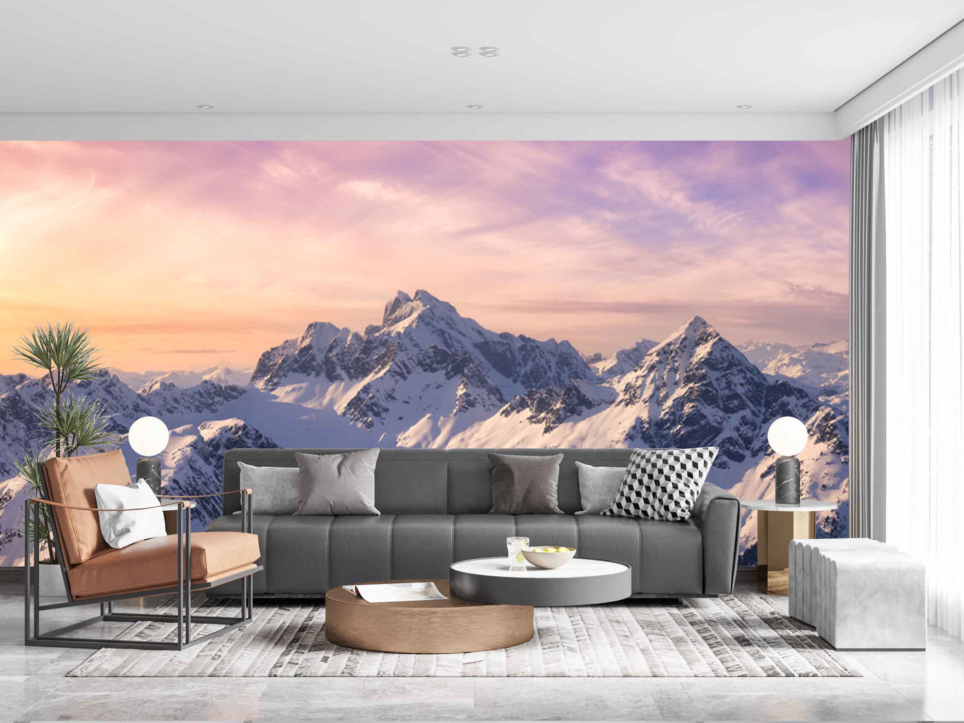 Beautiful Ice Land Mountains Customize Wallpaper