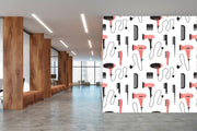 Hair Dresser Comb Doodles Wallpaper