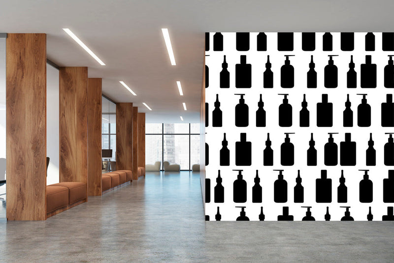 Bottles Salon Wallpaper