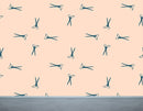 Blue Scissor Pink Background Wallpaper
