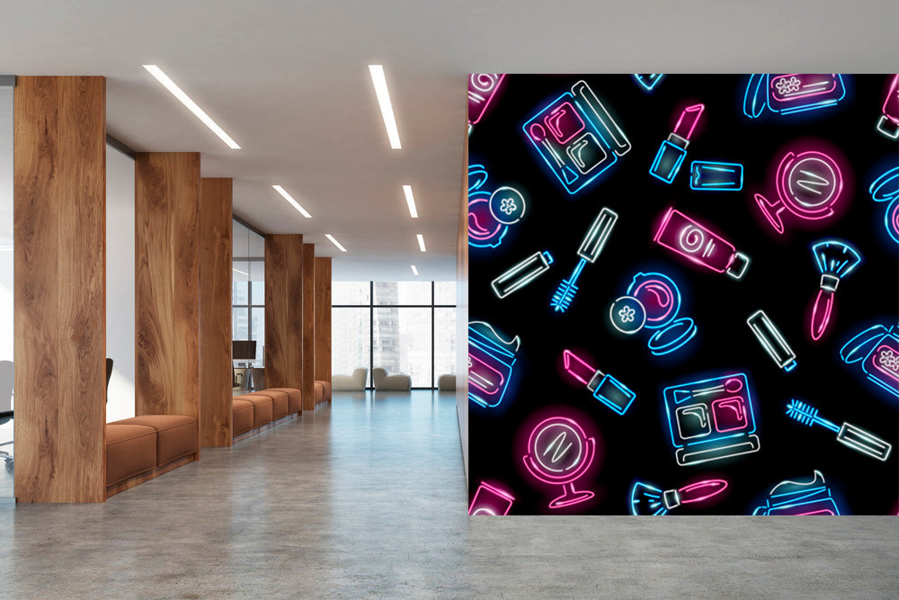 Neon Salon Doodles Wallpaper