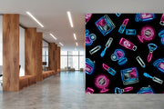 Neon Salon Doodles Wallpaper