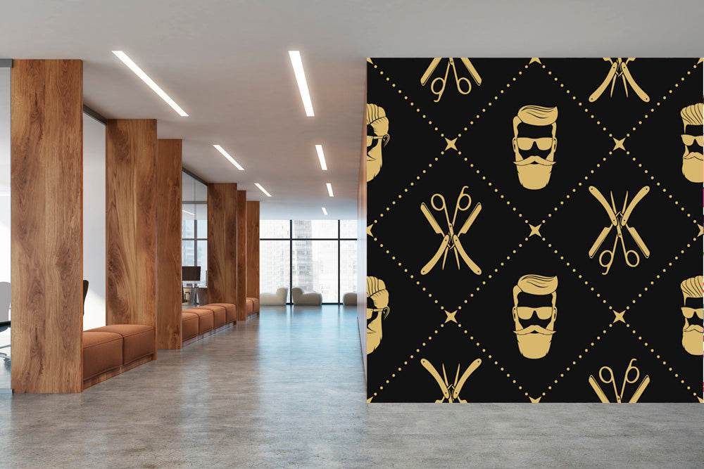 Golden Beard Scissor Wallpaper