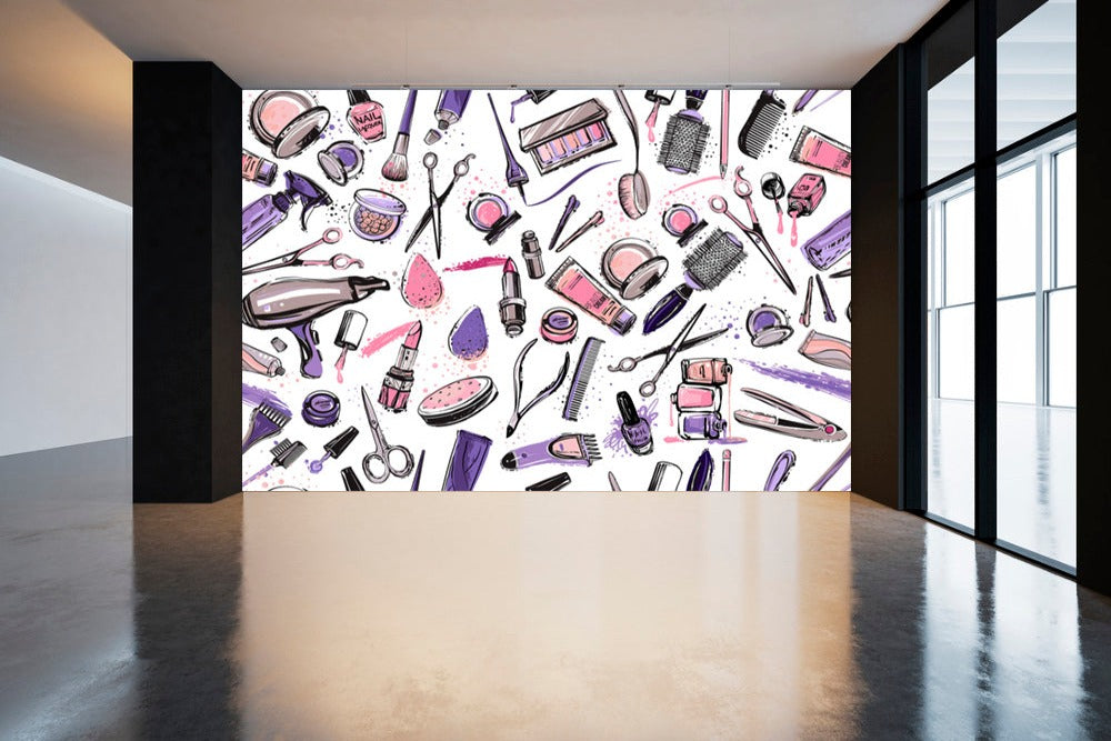 Salon Background Pattern Beauty Salon Kit Pattern Wallpaper – Myindianthings