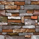 3D Uneven Stone Bricks Wallpaper