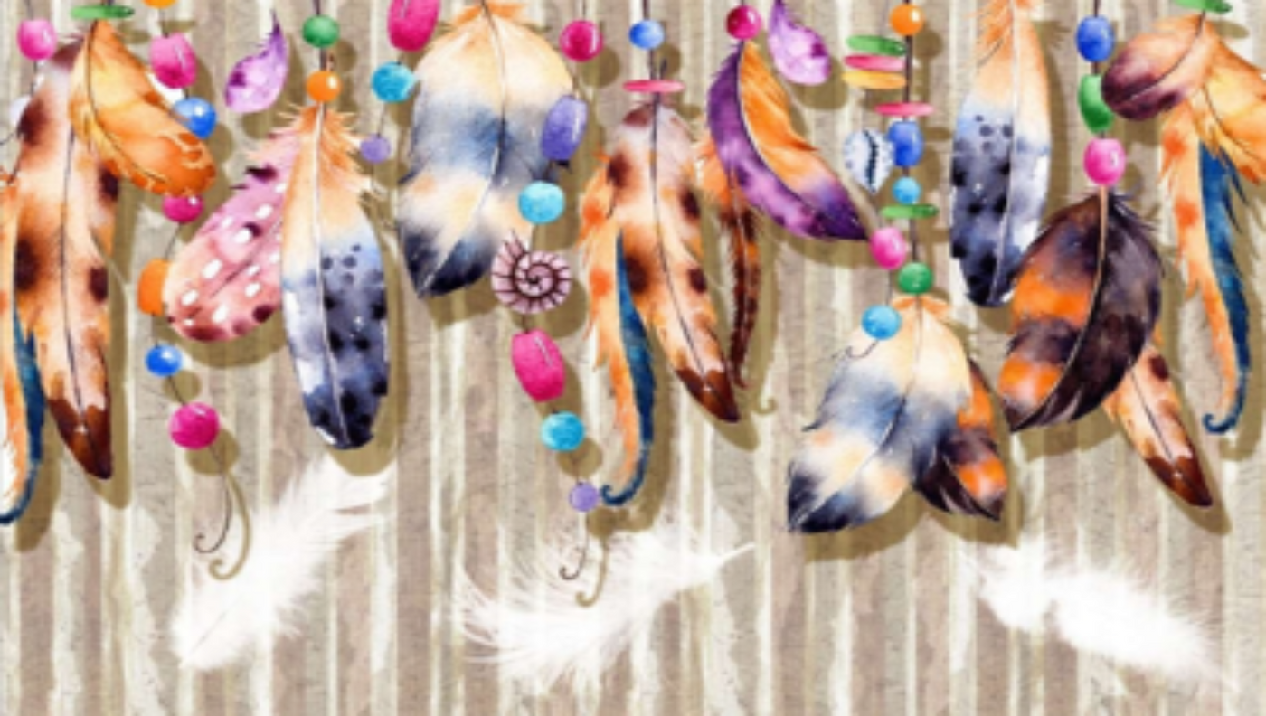 3D Decorative Feather Wallpaper for Wall