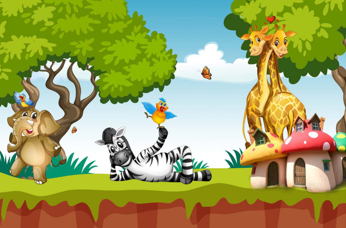 3D Decorative Cartoon Wallpaper for Wall